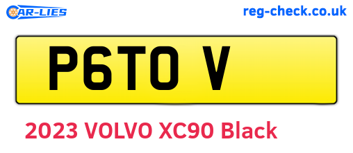 P6TOV are the vehicle registration plates.