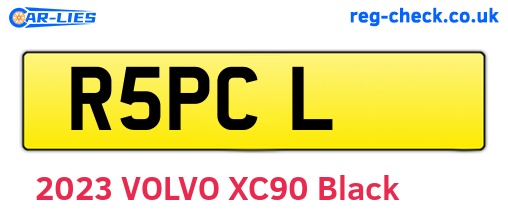 R5PCL are the vehicle registration plates.