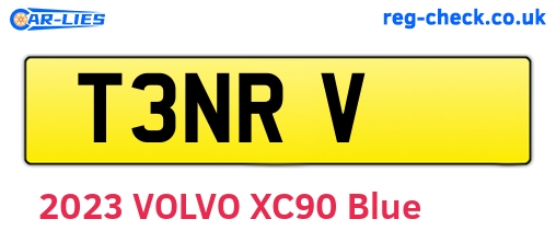 T3NRV are the vehicle registration plates.