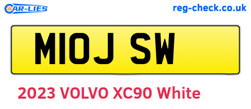 M10JSW are the vehicle registration plates.