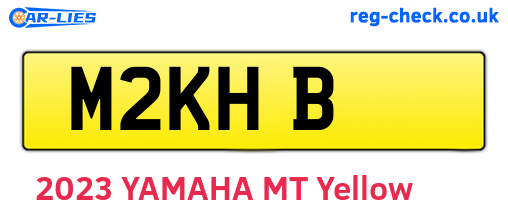 M2KHB are the vehicle registration plates.