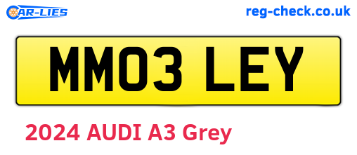 MM03LEY are the vehicle registration plates.