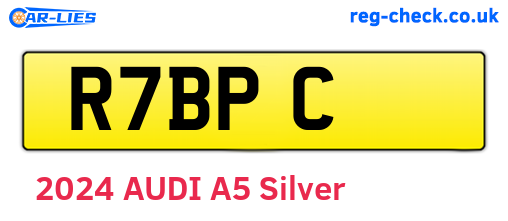 R7BPC are the vehicle registration plates.