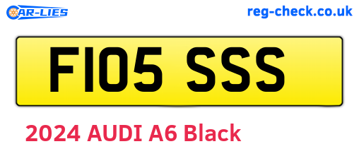 F105SSS are the vehicle registration plates.