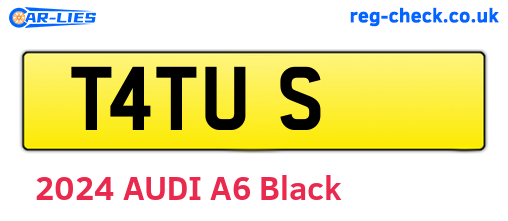 T4TUS are the vehicle registration plates.