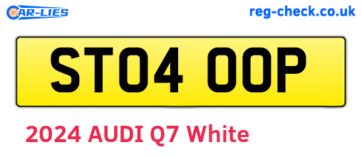 ST04OOP are the vehicle registration plates.