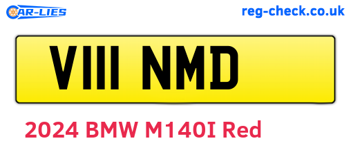 V111NMD are the vehicle registration plates.