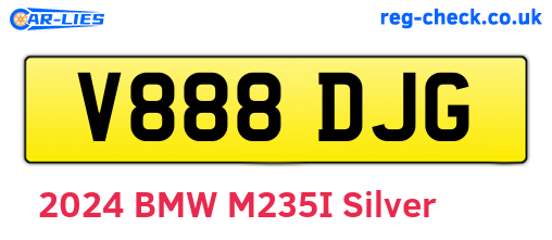 V888DJG are the vehicle registration plates.