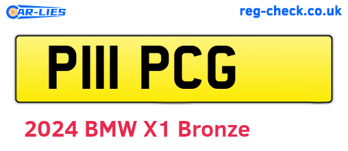P111PCG are the vehicle registration plates.