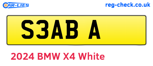 S3ABA are the vehicle registration plates.