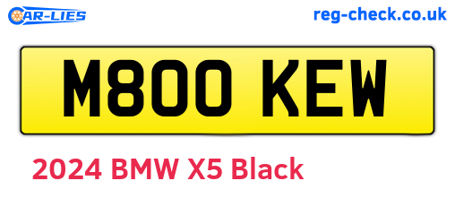 M800KEW are the vehicle registration plates.
