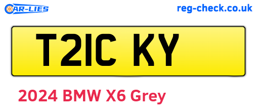 T21CKY are the vehicle registration plates.