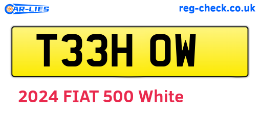 T33HOW are the vehicle registration plates.