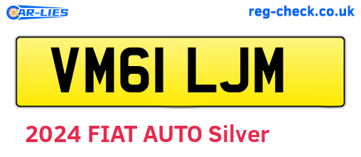 VM61LJM are the vehicle registration plates.