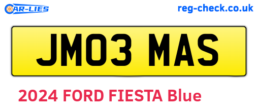 JM03MAS are the vehicle registration plates.
