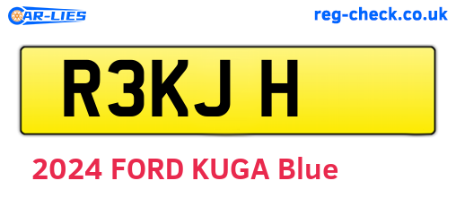 R3KJH are the vehicle registration plates.