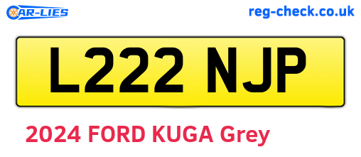 L222NJP are the vehicle registration plates.