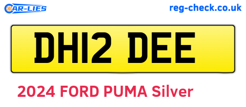 DH12DEE are the vehicle registration plates.