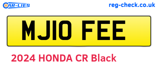 MJ10FEE are the vehicle registration plates.