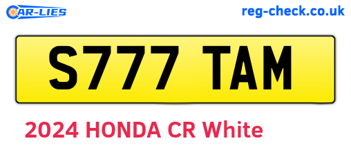 S777TAM are the vehicle registration plates.