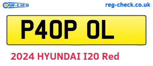 P40POL are the vehicle registration plates.