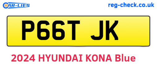 P66TJK are the vehicle registration plates.