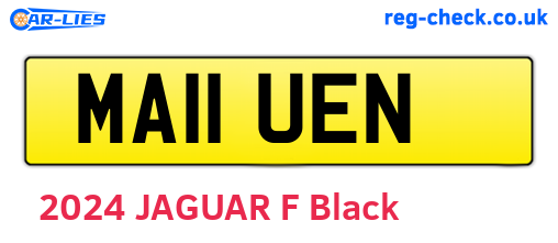 MA11UEN are the vehicle registration plates.