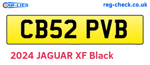 CB52PVB are the vehicle registration plates.