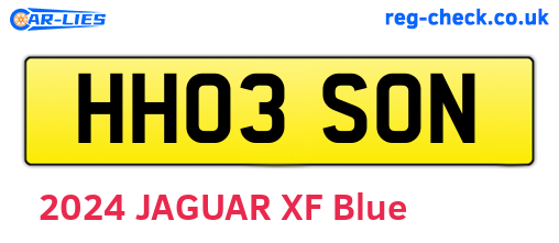 HH03SON are the vehicle registration plates.