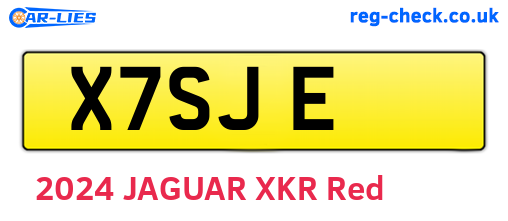 X7SJE are the vehicle registration plates.