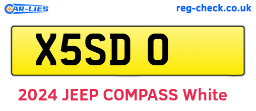 X5SDO are the vehicle registration plates.