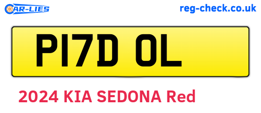 P17DOL are the vehicle registration plates.