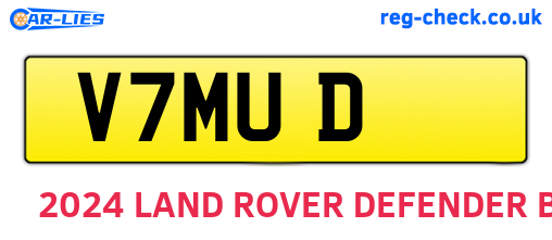 V7MUD are the vehicle registration plates.
