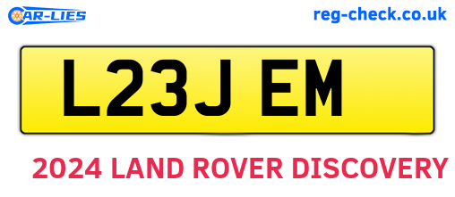 L23JEM are the vehicle registration plates.