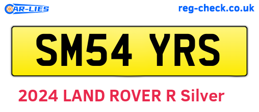 SM54YRS are the vehicle registration plates.