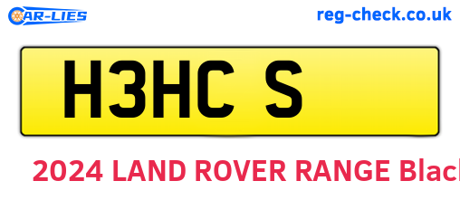 H3HCS are the vehicle registration plates.