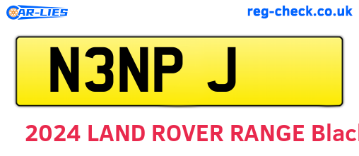 N3NPJ are the vehicle registration plates.