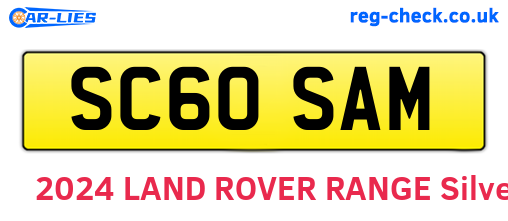 SC60SAM are the vehicle registration plates.