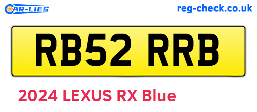 RB52RRB are the vehicle registration plates.