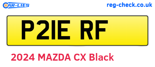 P21ERF are the vehicle registration plates.