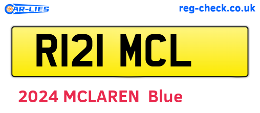 R121MCL are the vehicle registration plates.