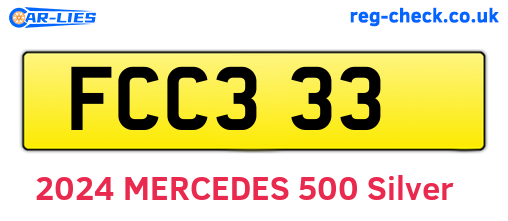 FCC333 are the vehicle registration plates.