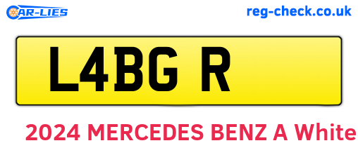 L4BGR are the vehicle registration plates.