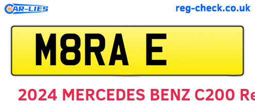M8RAE are the vehicle registration plates.
