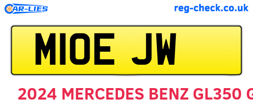 M10EJW are the vehicle registration plates.