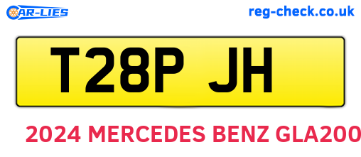 T28PJH are the vehicle registration plates.