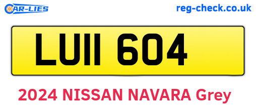 LUI1604 are the vehicle registration plates.