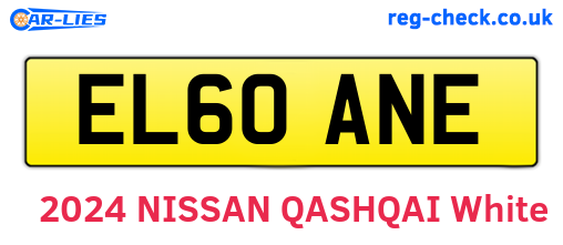 EL60ANE are the vehicle registration plates.