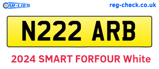 N222ARB are the vehicle registration plates.