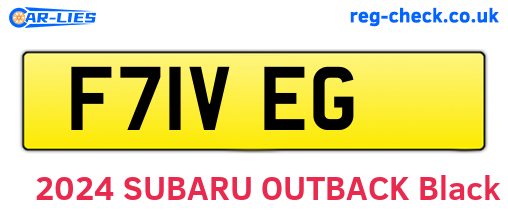 F71VEG are the vehicle registration plates.